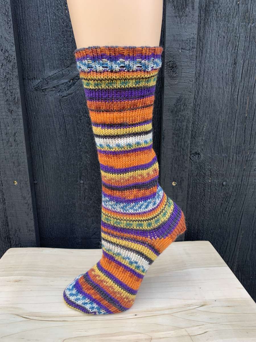 Adult Socks Regular/Standard High - Mock Rib Top