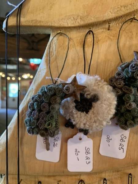 Rug-Hooked Ornaments - TREES ONLY Rug-Hooked Ornaments - TREES ONLY